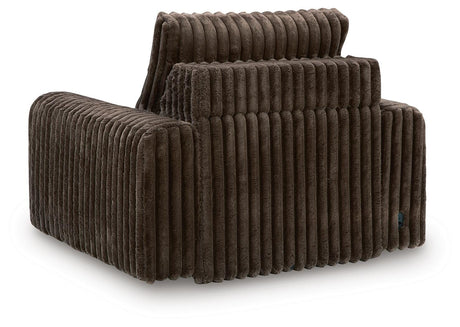 HamlinBay Chocolate Power Gliding Chaise from Ashley - Luna Furniture