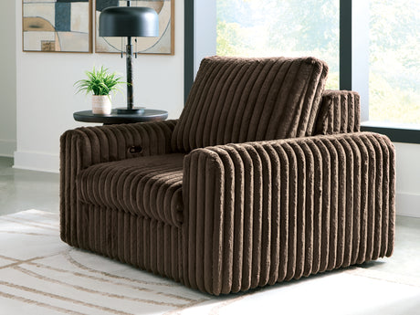 HamlinBay Chocolate Power Gliding Chaise from Ashley - Luna Furniture