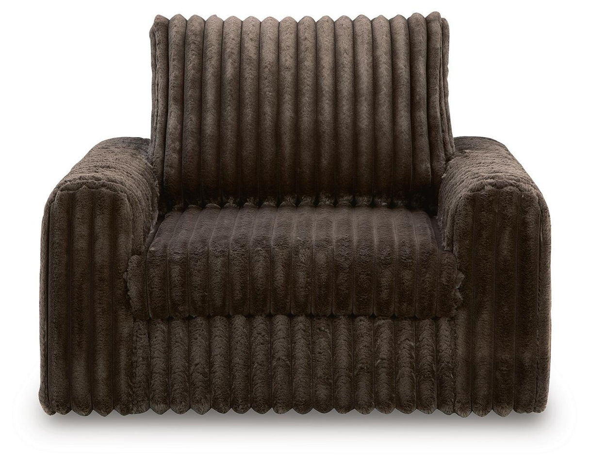HamlinBay Chocolate Power Gliding Chaise from Ashley Furniture - Luna Furniture