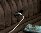 HamlinBay Chocolate Power Gliding Chaise from Ashley Furniture - Luna Furniture