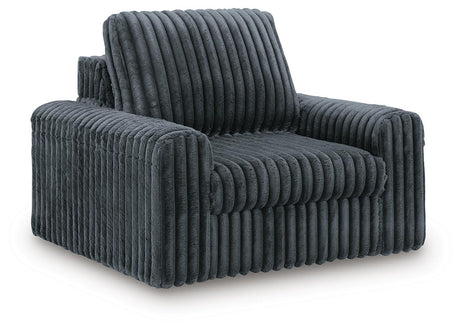 HamlinBay Gunmetal Power Gliding Chaise from Ashley - Luna Furniture