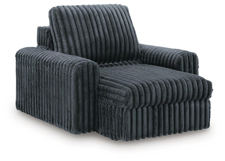 HamlinBay Gunmetal Power Gliding Chaise from Ashley - Luna Furniture