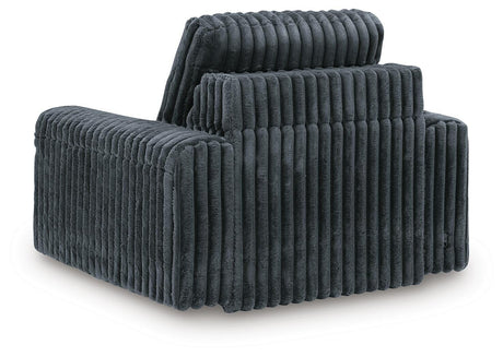 HamlinBay Gunmetal Power Gliding Chaise from Ashley - Luna Furniture