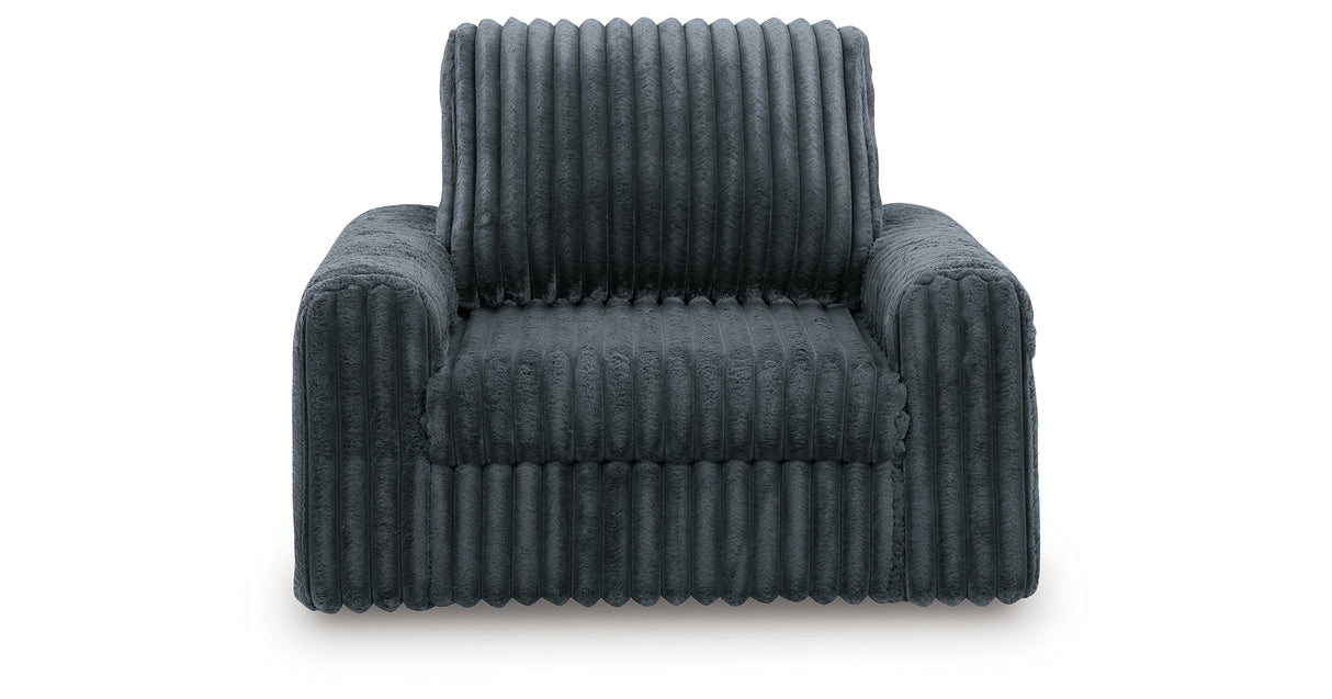 HamlinBay Gunmetal Power Gliding Chaise from Ashley Furniture - Luna Furniture