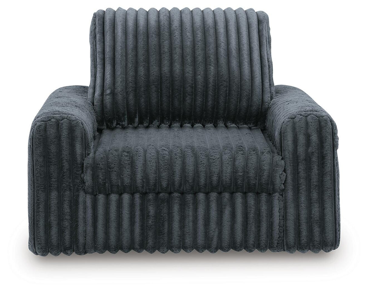 HamlinBay Gunmetal Power Gliding Chaise from Ashley Furniture - Luna Furniture