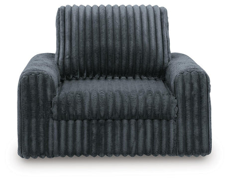 HamlinBay Gunmetal Power Gliding Chaise from Ashley - Luna Furniture