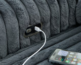 HamlinBay Gunmetal Power Gliding Chaise from Ashley Furniture - Luna Furniture
