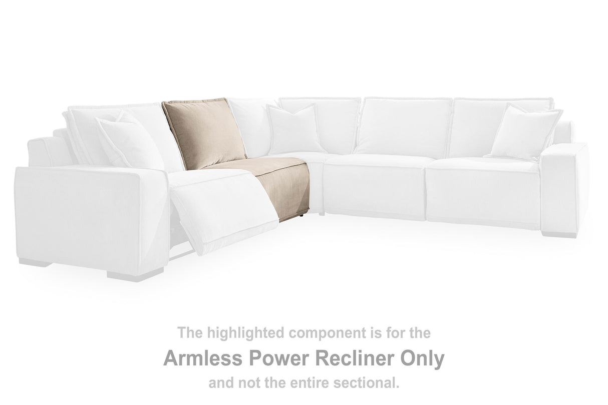 Carceri Cashmere Armless Power Recliner from Ashley Furniture - Luna Furniture