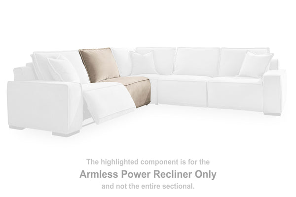 Carceri Cashmere Armless Power Recliner