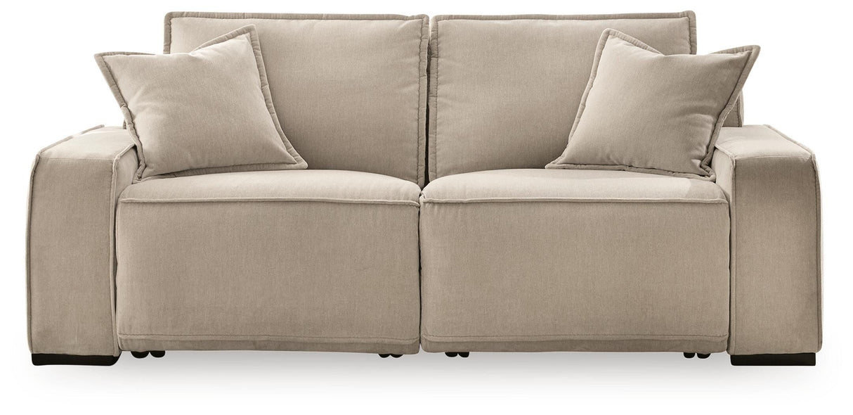 Carceri Cashmere 2-Piece Power Reclining Sectional Loveseat from Ashley - Luna Furniture