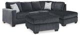 Altari Slate 2-Piece Sleeper Sectional and Ottoman from Ashley - Luna Furniture