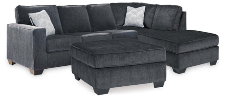 Altari Slate 2-Piece Sleeper Sectional and Ottoman from Ashley Furniture - Luna Furniture