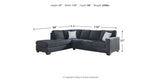 Altari Slate 2-Piece Sectional with Chaise and Ottoman from Ashley Furniture - Luna Furniture