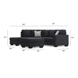 Altari Slate 2-Piece Sleeper Sectional with Ottoman from Ashley - Luna Furniture