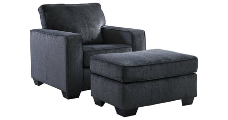 Altari Slate Chair and Ottoman from Ashley Furniture - Luna Furniture