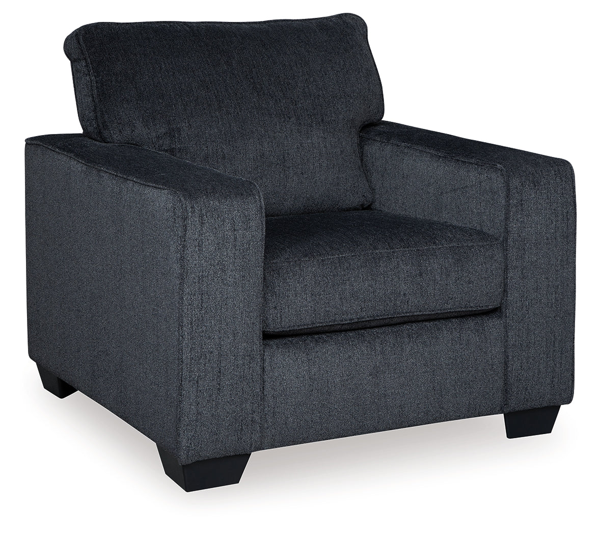 Altari Sofa, Loveseat, Chair and Ottoman in Slate from Ashley - Luna Furniture