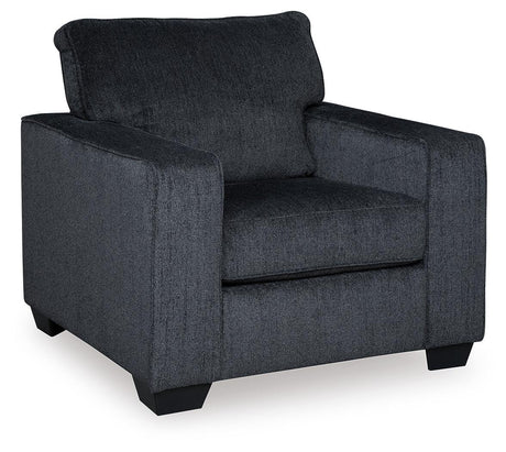 Altari Slate Chair and Ottoman from Ashley - Luna Furniture