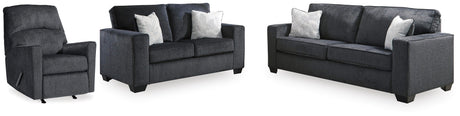 Altari Slate Sofa, Loveseat and Recliner from Ashley Furniture - Luna Furniture