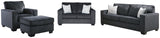Altari Slate Sofa, Loveseat, Chair and Ottoman from Ashley - Luna Furniture