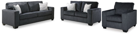 Altari Slate Sofa, Loveseat and Chair from Ashley Furniture - Luna Furniture