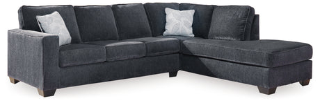 Altari Slate 2-Piece RAF Chaise Sleeper Sectional from Ashley - Luna Furniture