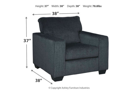 Altari Slate Sofa, Loveseat and Chair from Ashley Furniture - Luna Furniture