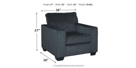 Altari Slate Chair and Ottoman from Ashley Furniture - Luna Furniture