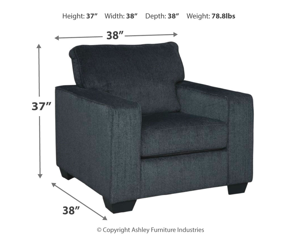 Altari Slate Sofa, Loveseat and Chair from Ashley Furniture - Luna Furniture