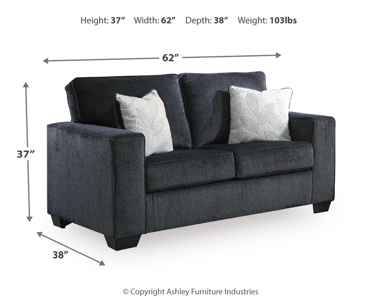 Altari Sofa, Loveseat, Chair and Ottoman in Slate from Ashley - Luna Furniture