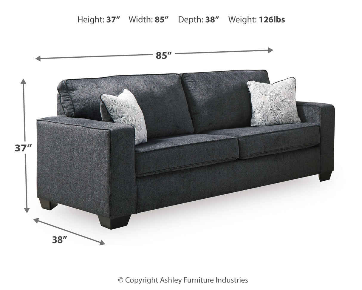 Altari Sofa, Loveseat, Chair and Ottoman in Slate from Ashley - Luna Furniture