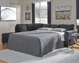 Altari Slate 2-Piece LAF Chaise Sleeper Sectional from Ashley Furniture - Luna Furniture
