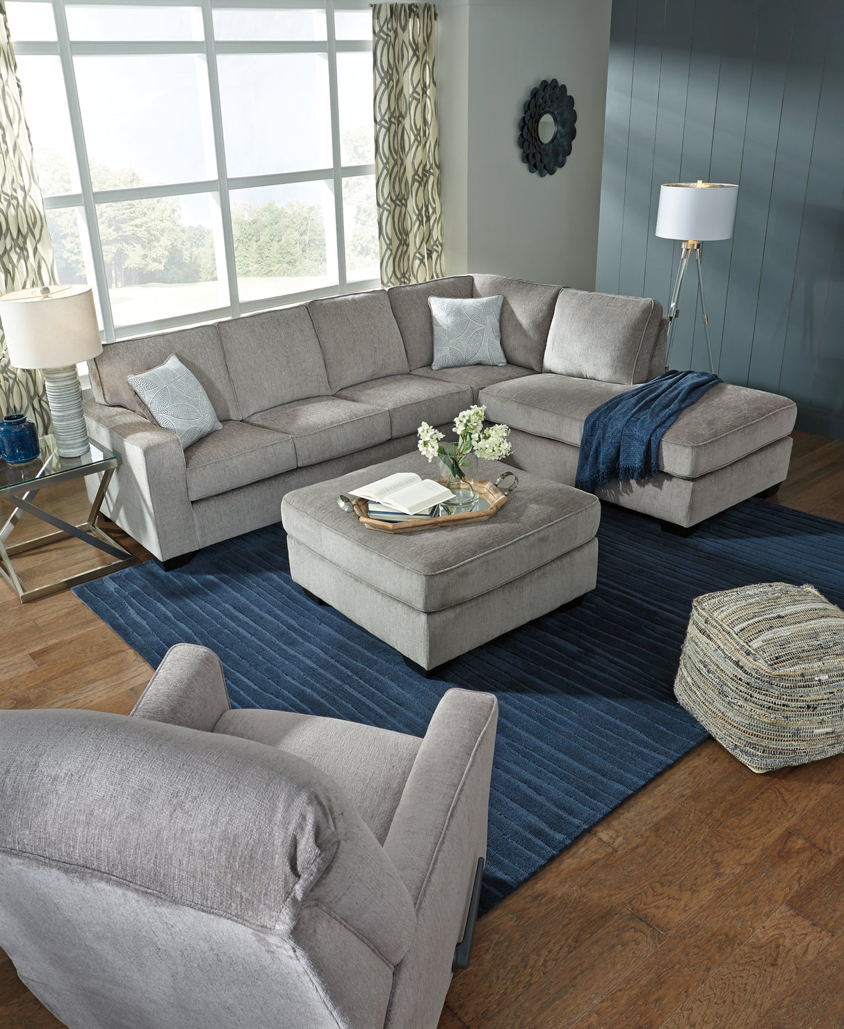 Altari Alloy Oversized Accent Ottoman from Ashley Furniture - Luna Furniture