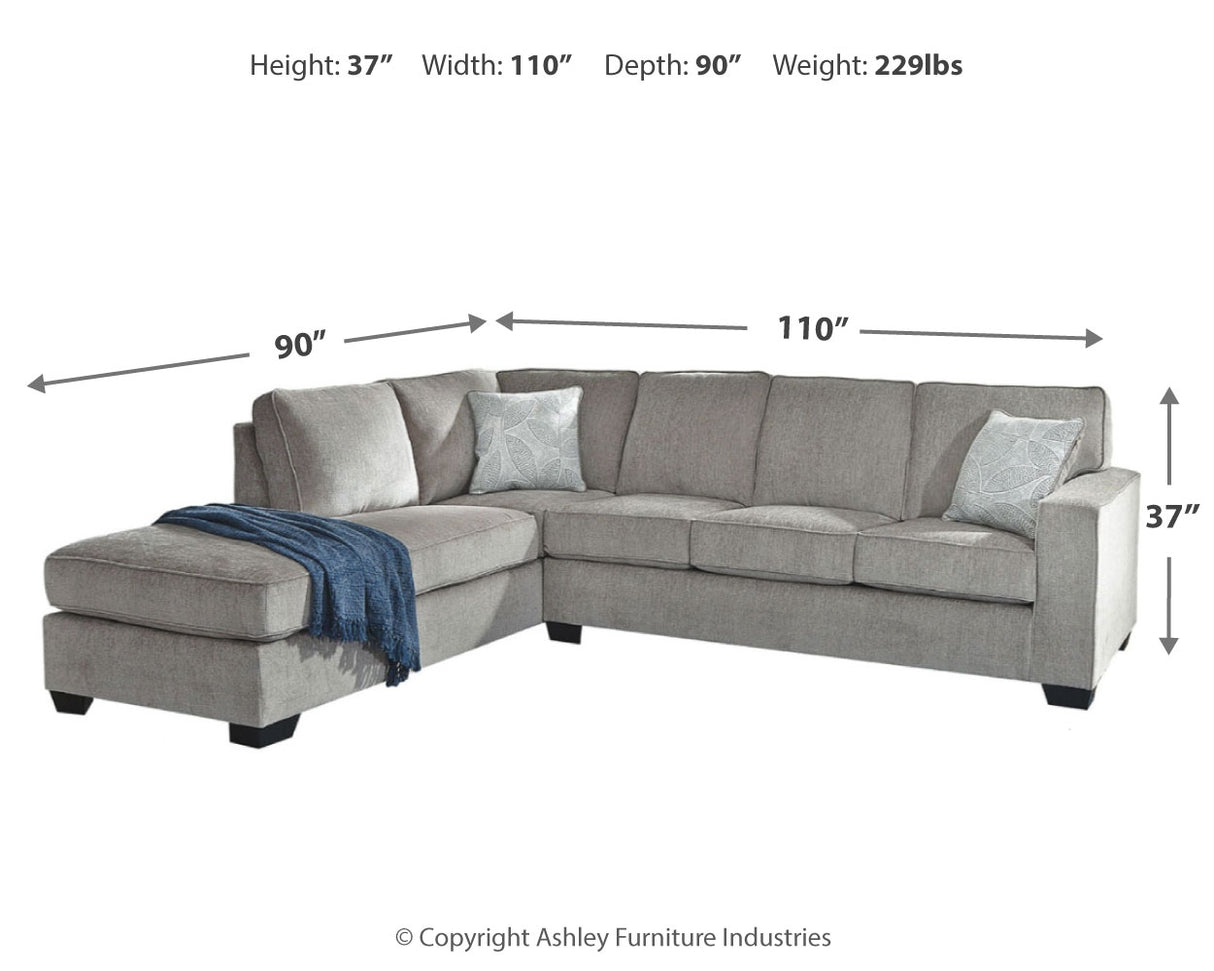 Altari Alloy 2-Piece LAF Chaise Sectional from Ashley - Luna Furniture