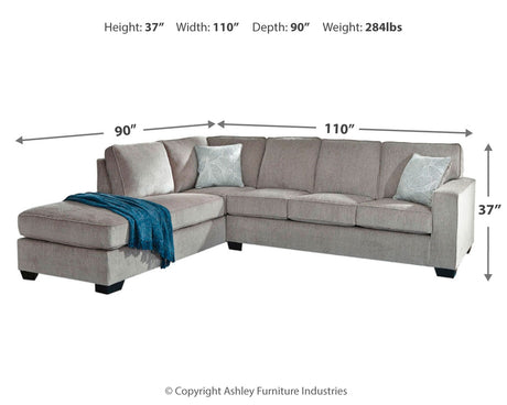 Altari Alloy 2-Piece LAF Chaise Sleeper Sectional from Ashley - Luna Furniture