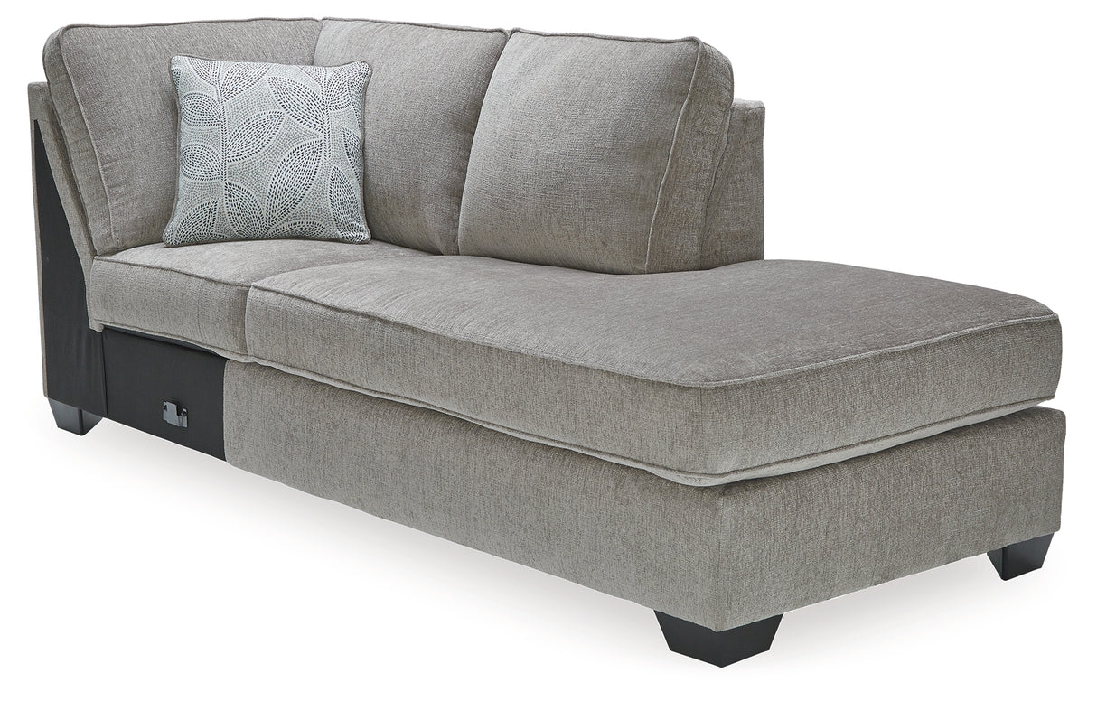 Altari Gray 2-Piece Sectional with Chaise and Oversized Ottoman from Ashley - Luna Furniture