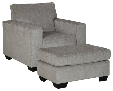 Altari Alloy Chair and Ottoman from Ashley - Luna Furniture