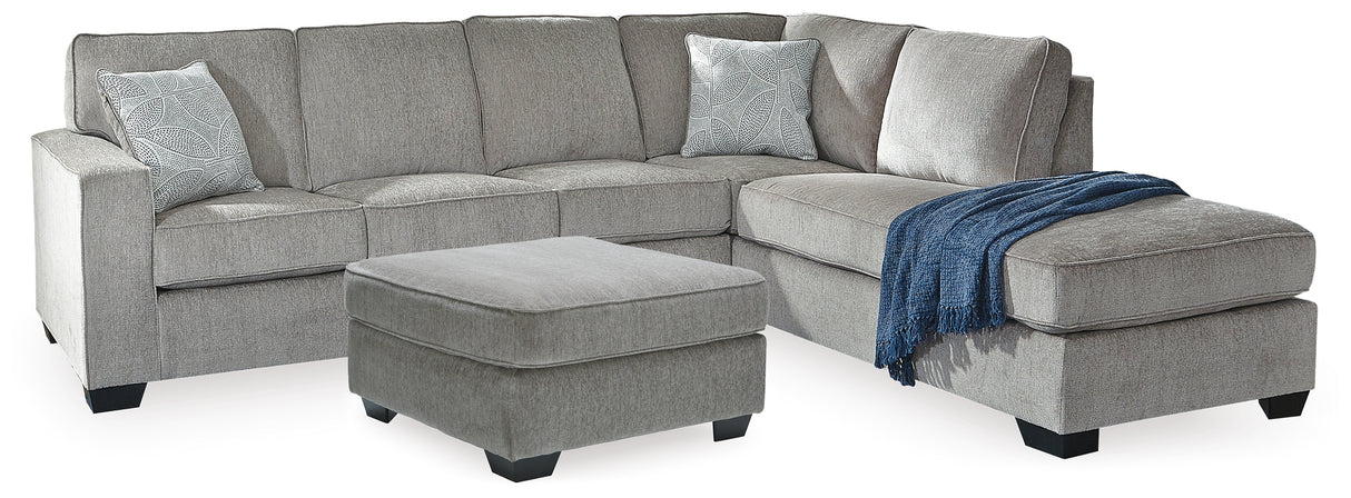 Altari Gray 2-Piece Sectional with Chaise and Oversized Ottoman from Ashley - Luna Furniture