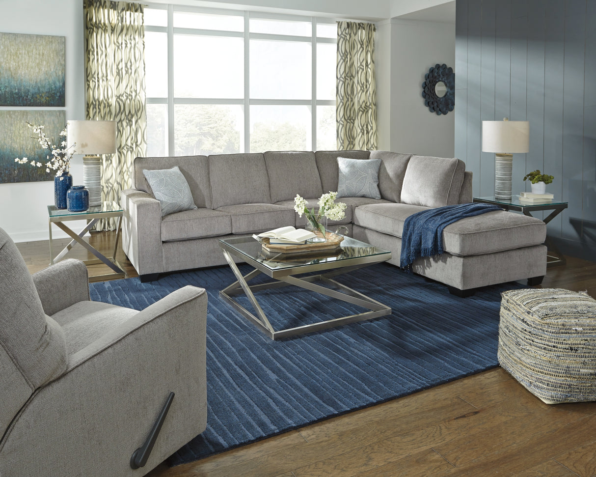 Altari Alloy 2-Piece RAF Chaise Sectional from Ashley - Luna Furniture