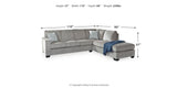 Altari Alloy 2-Piece RAF Chaise Sectional from Ashley - Luna Furniture