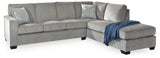 Altari Alloy 2-Piece RAF Chaise Sectional from Ashley - Luna Furniture