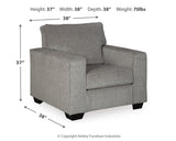 Altari Alloy Chair and Ottoman from Ashley - Luna Furniture