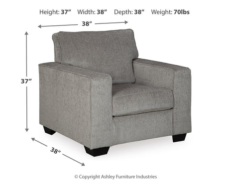 Altari Alloy Chair and Ottoman from Ashley - Luna Furniture