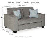 Altari Alloy 2-Piece Sleeper Sectional, Loveseat and Ottoman from Ashley - Luna Furniture