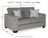 Altari Alloy Loveseat from Ashley - Luna Furniture