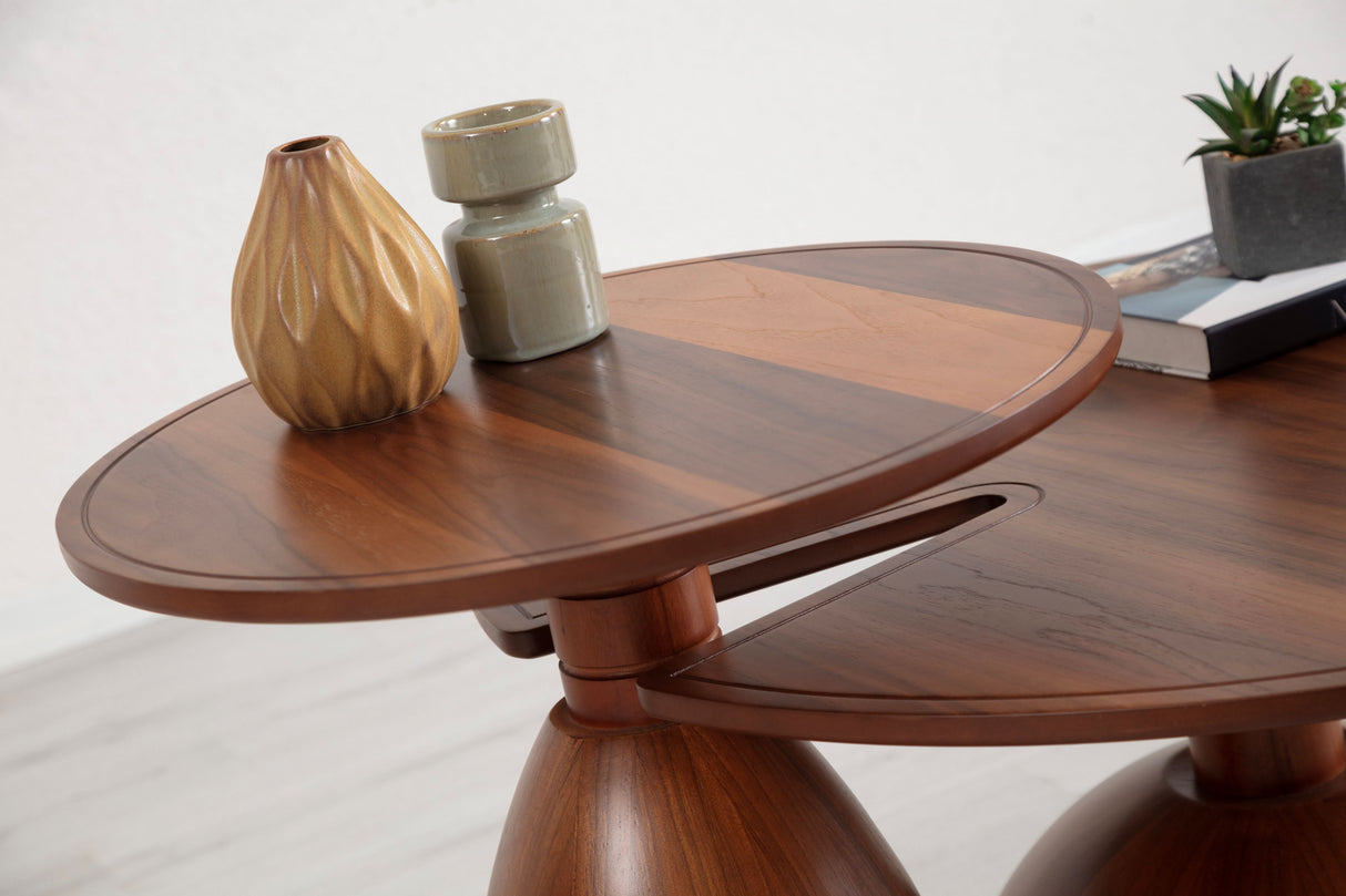 Horizon Walnut 2-Piece Coffee Table Set from Nova Furniture - Luna Furniture