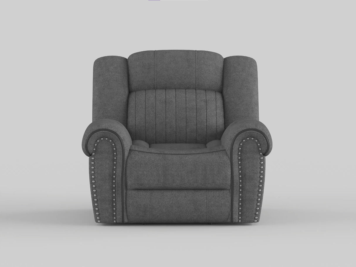 Brennen Charcoal Power Double Reclining Sofa from Homelegance - Luna Furniture