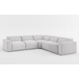 Phoebe Light Gray Power Double Reclining Sofa with Power Headrests