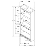 Hartshill Burnished Oak 5-Shelf Bookcase from Coaster - Luna Furniture