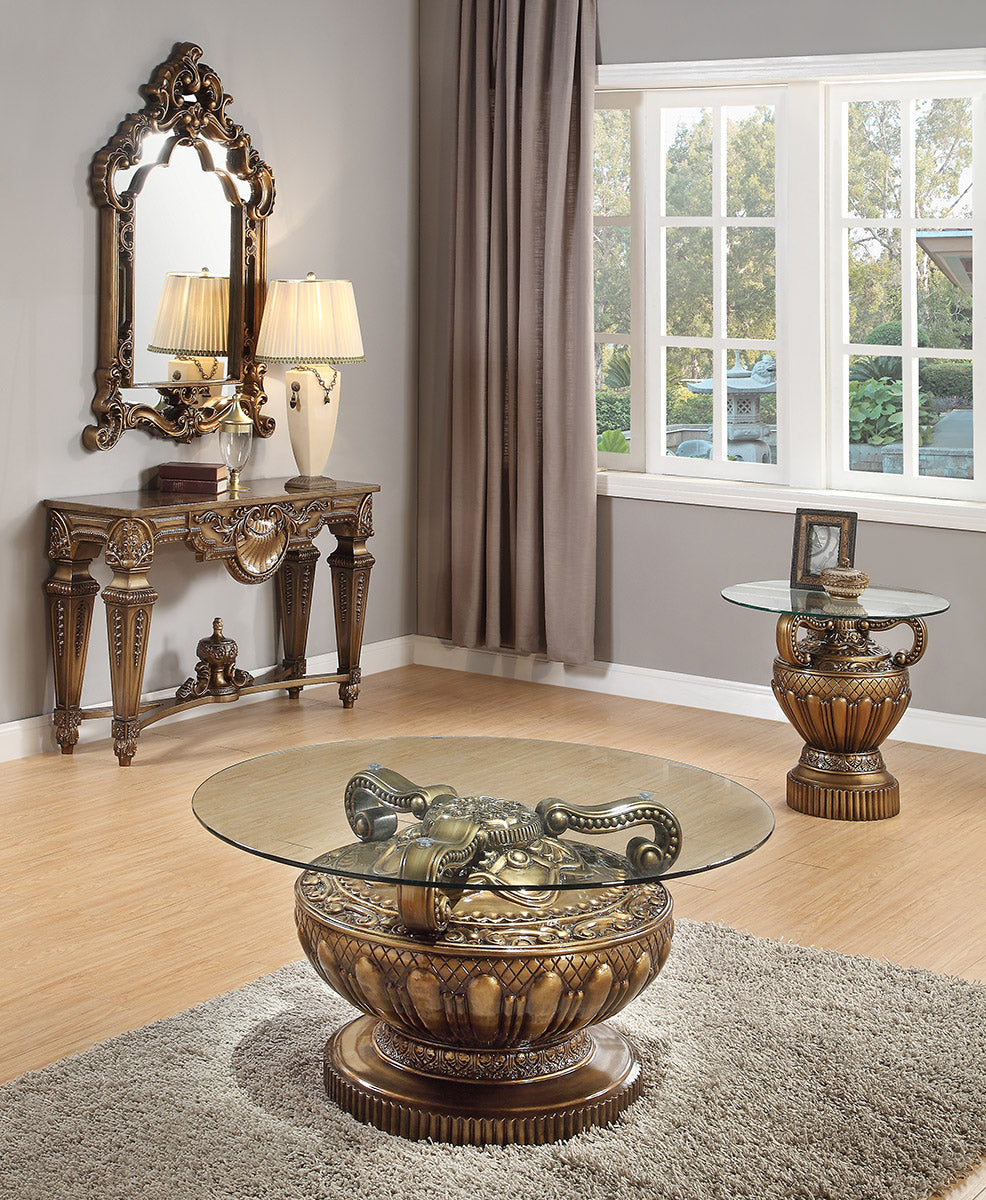 HD-8908B Bronze Coffee Table from Homey Design - Luna Furniture