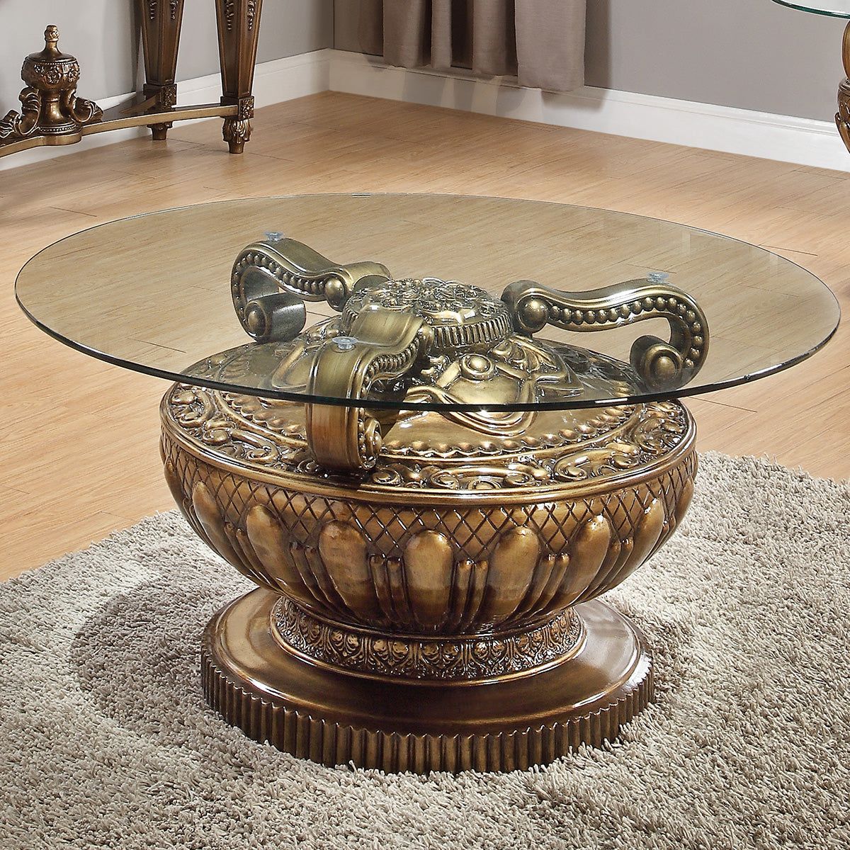 HD-8908B Bronze 3-Piece Coffee Table Set from Homey Design - Luna Furniture